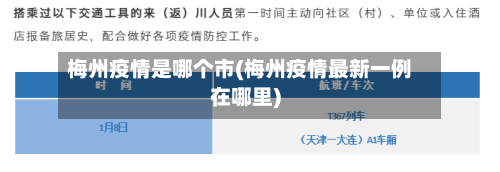 梅州疫情是哪个市(梅州疫情最新一例在哪里)