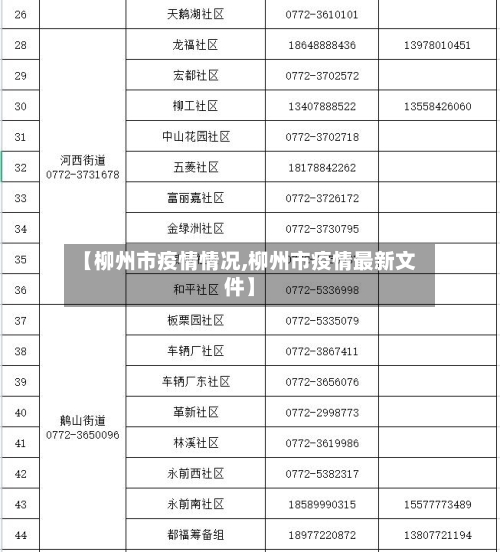 【柳州市疫情情况,柳州市疫情最新文件】