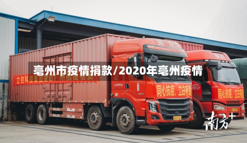 亳州市疫情捐款/2020年亳州疫情