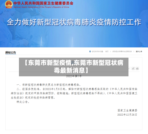 【东莞市新型疫情,东莞市新型冠状病毒最新消息】-第2张图片