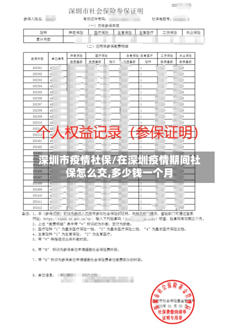 深圳市疫情社保/在深圳疫情期间社保怎么交,多少钱一个月-第3张图片