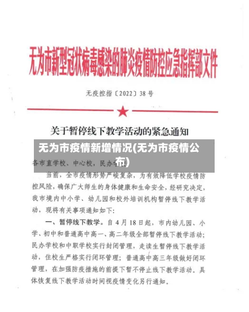 无为市疫情新增情况(无为市疫情公布)