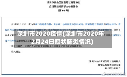 深圳市2020疫情(深圳市2020年2月24日冠状肺炎情况)