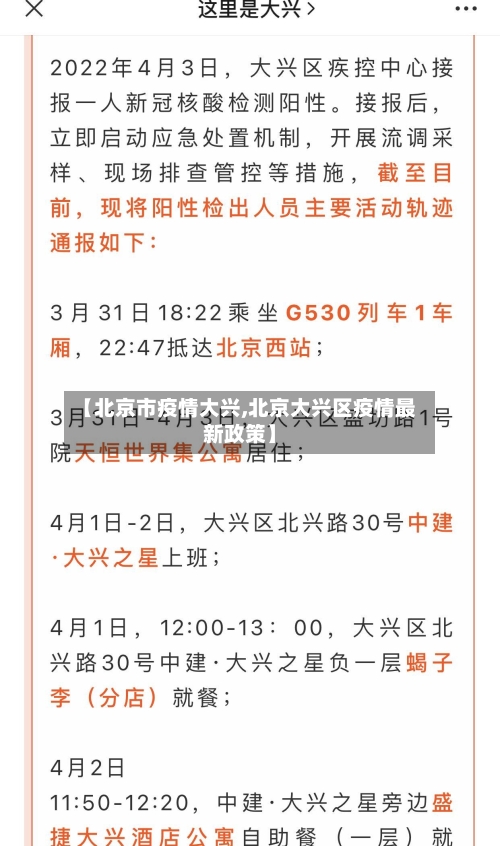 【北京市疫情大兴,北京大兴区疫情最新政策】