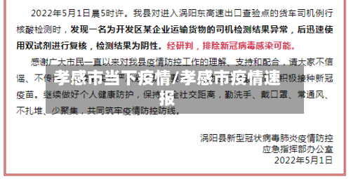 孝感市当下疫情/孝感市疫情速报