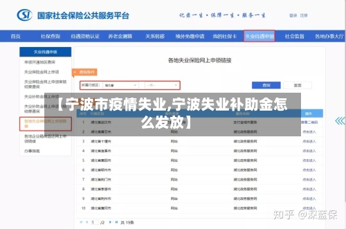 【宁波市疫情失业,宁波失业补助金怎么发放】