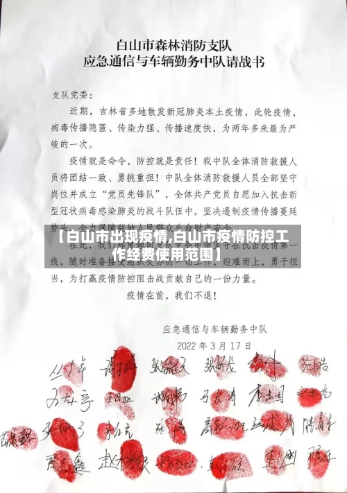 【白山市出现疫情,白山市疫情防控工作经费使用范围】
