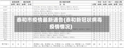 泰和市疫情最新通告(泰和新冠状病毒疫情情况)-第2张图片