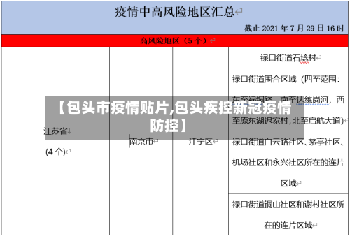 【包头市疫情贴片,包头疾控新冠疫情防控】