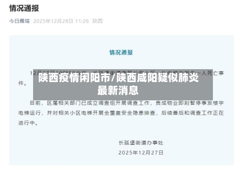 陕西疫情闲阳市/陕西咸阳疑似肺炎最新消息-第3张图片