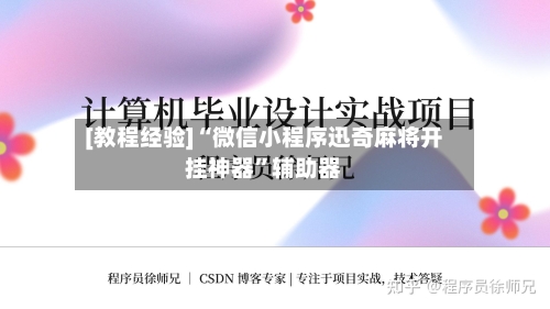 [教程经验]“微信小程序迅奇麻将开挂神器”辅助器-第3张图片