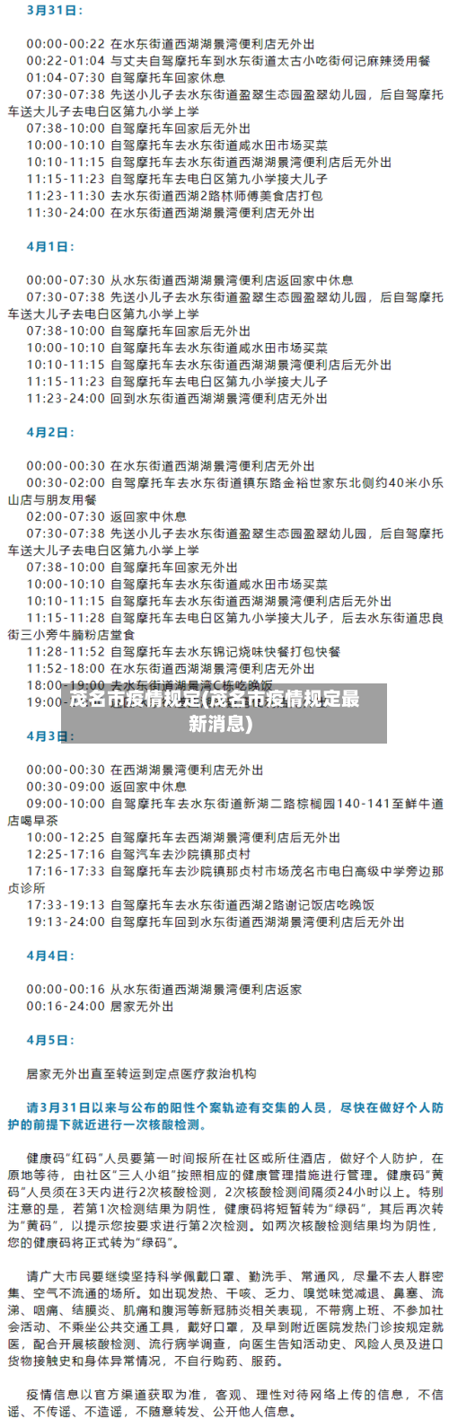茂名市疫情规定(茂名市疫情规定最新消息)