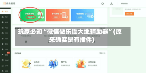 玩家必知“微信微乐锄大地辅助器”(原来确实是有插件)-第2张图片