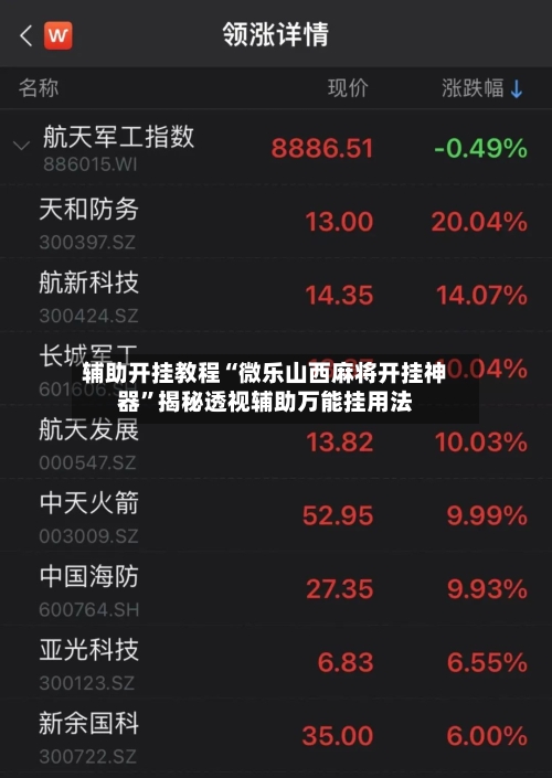 辅助开挂教程“微乐山西麻将开挂神器”揭秘透视辅助万能挂用法-第2张图片