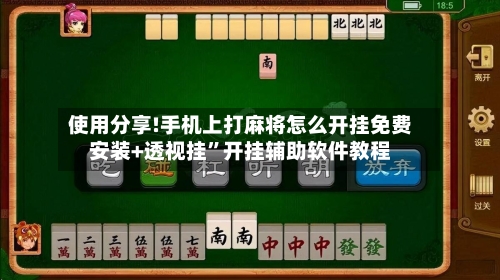 使用分享!手机上打麻将怎么开挂免费安装+透视挂”开挂辅助软件教程-第3张图片