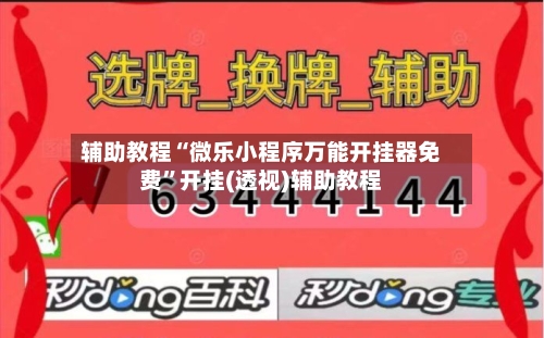 辅助教程“微乐小程序万能开挂器免费”开挂(透视)辅助教程-第2张图片