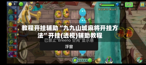 教程开挂辅助“九九山城麻将开挂方法”开挂(透视)辅助教程