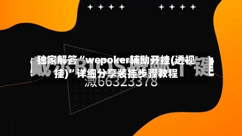 独家解答“wepoker辅助开挂(透视挂)	”详细分享装挂步骤教程-第2张图片