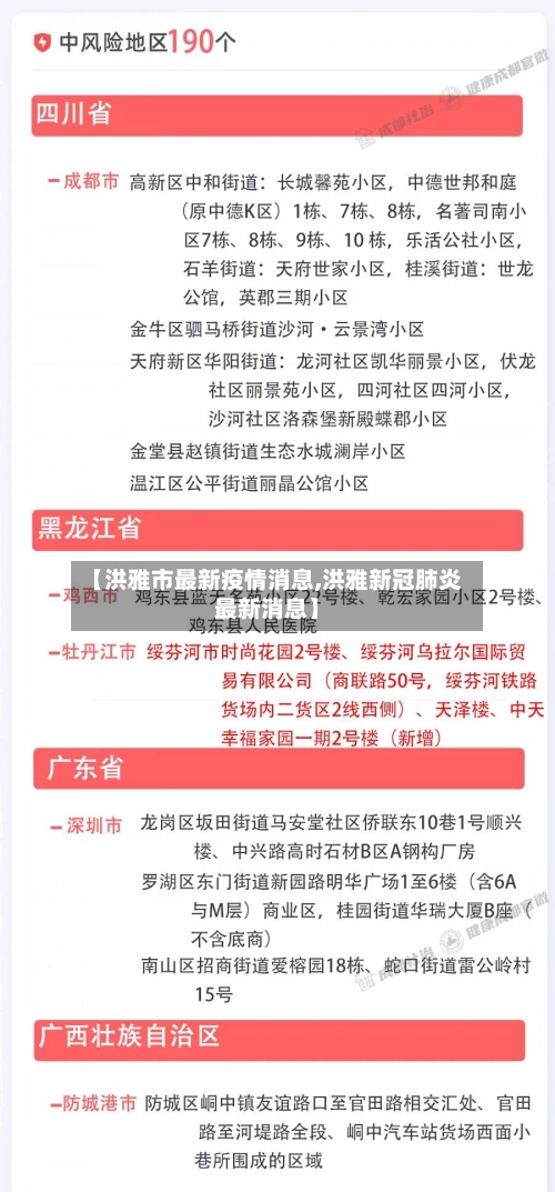 【洪雅市最新疫情消息,洪雅新冠肺炎最新消息】
