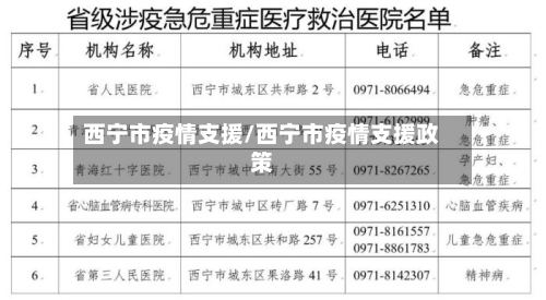 西宁市疫情支援/西宁市疫情支援政策-第2张图片
