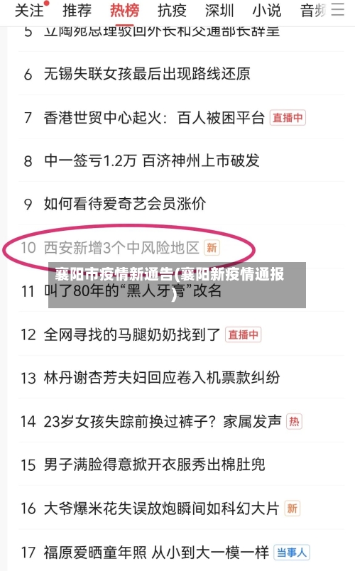 襄阳市疫情新通告(襄阳新疫情通报)