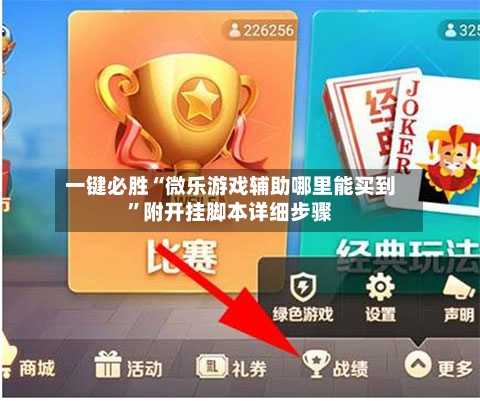 一键必胜“微乐游戏辅助哪里能买到”附开挂脚本详细步骤-第3张图片