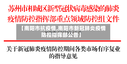 【南阳市抗疫情,南阳市新冠肺炎疫情防控指挥部公告】-第2张图片