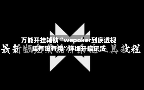 万能开挂辅助“wepoker到底透视挂有没有用”详细开挂玩法