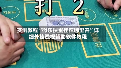 实测教程“微乐掼蛋挂在哪里开”详细外挂透视辅助软件教程-第3张图片