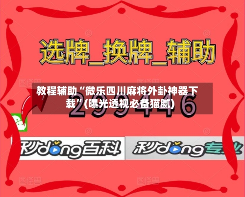教程辅助“微乐四川麻将外卦神器下载”(曝光透视必备猫腻)