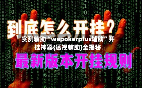实测辅助“wepokerplus辅助”开挂神器{透视辅助}全揭秘-第2张图片
