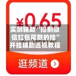 实测辅助“控制微信红包尾数的挂”开挂辅助透视教程-第3张图片
