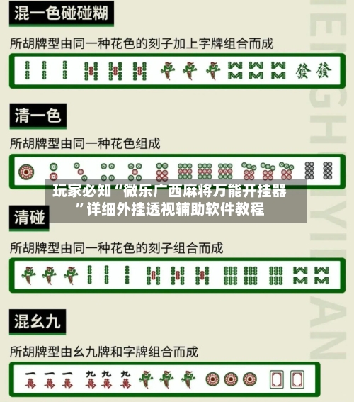 玩家必知“微乐广西麻将万能开挂器”详细外挂透视辅助软件教程-第2张图片