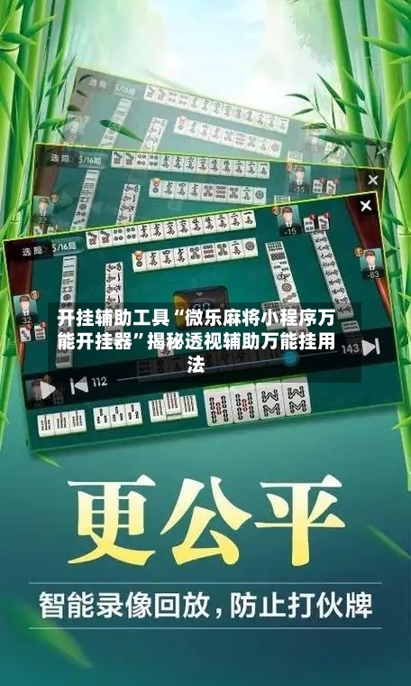 开挂辅助工具“微乐麻将小程序万能开挂器”揭秘透视辅助万能挂用法-第2张图片