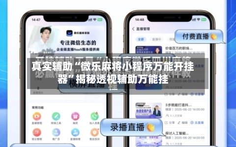 真实辅助“微乐麻将小程序万能开挂器”揭秘透视辅助万能挂-第2张图片