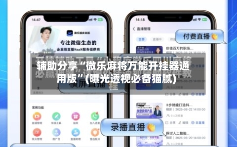 辅助分享“微乐麻将万能开挂器通用版”(曝光透视必备猫腻)