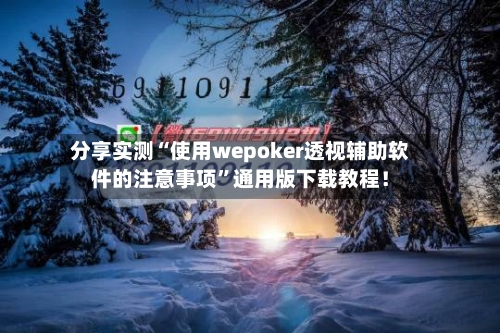 分享实测“使用wepoker透视辅助软件的注意事项”通用版下载教程！-第3张图片