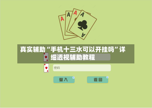 真实辅助“手机十三水可以开挂吗”详细透视辅助教程-第3张图片