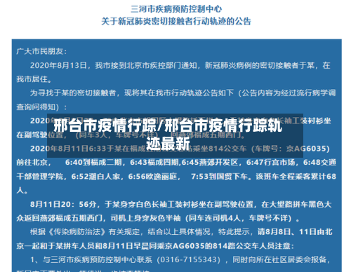 邢台市疫情行踪/邢台市疫情行踪轨迹最新-第3张图片
